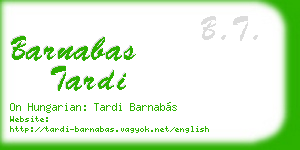 barnabas tardi business card